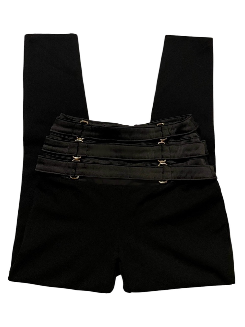 bebe Black High-Waist Ankle-Length pant